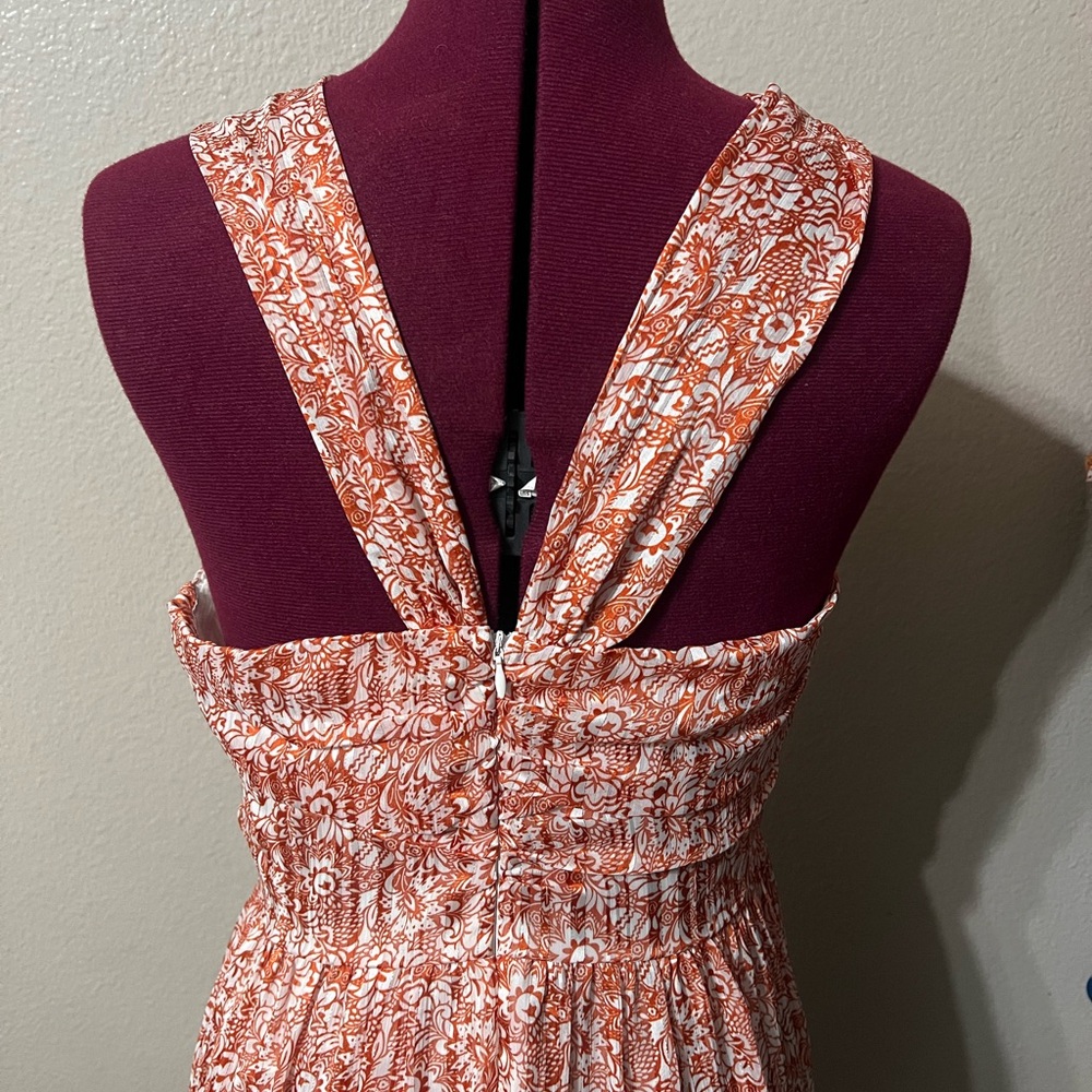 Miss Me orange color Floral Halter Maxi Dress. SZ Medium. - Picture 3 of 6